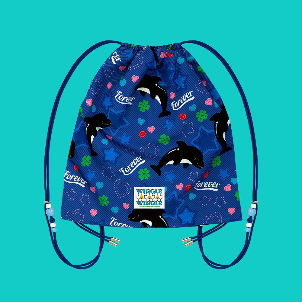 ドローストリングバッグ - Shining Dolphin