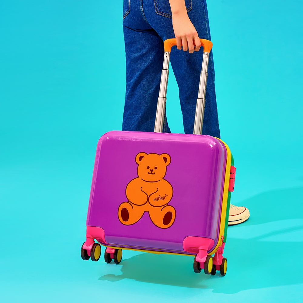 キャリーケース - Teddy Bear Purple