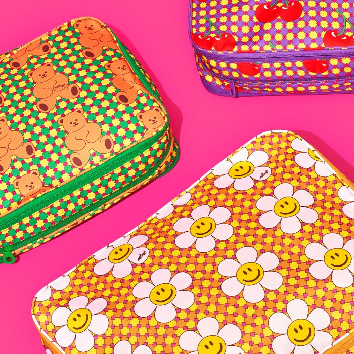 圧縮トラベルポーチ-Retro Check