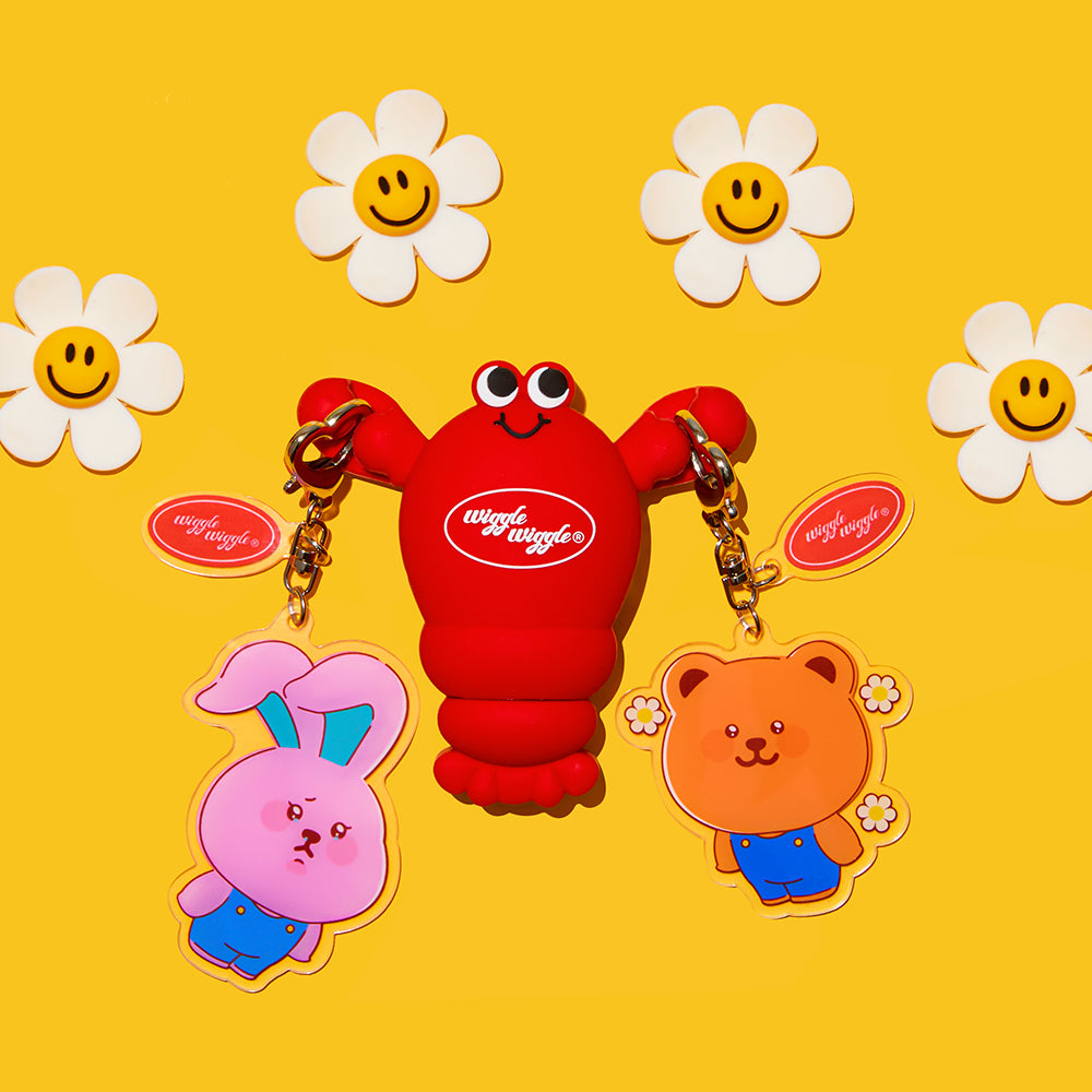 ランダムアクリルキーリング - Wiggle Friends