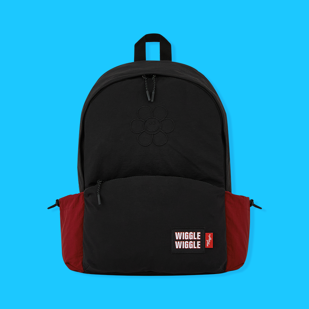 ナイロンバックパック - Balck&Red(M)