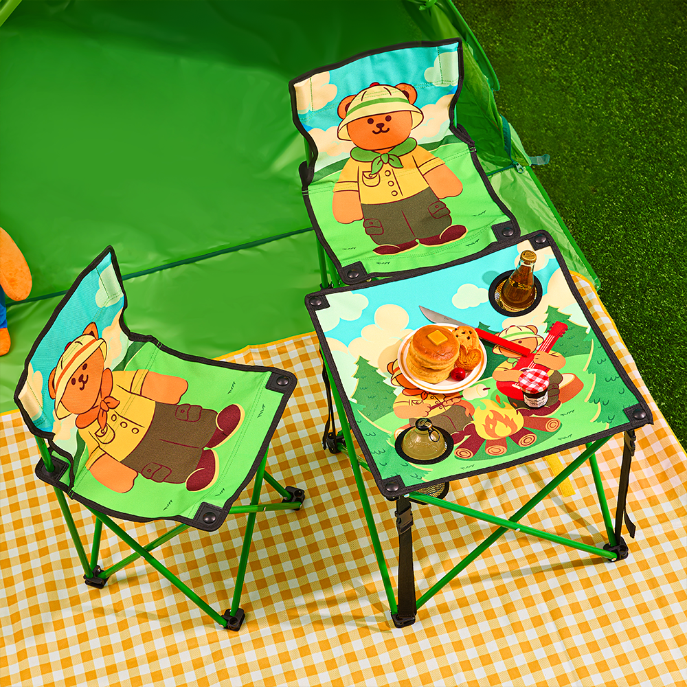 フォールディングテーブル&チェアセット - Camping Bear