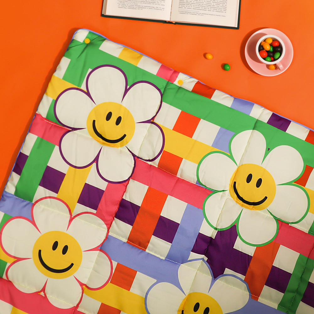 パデッドブランケット - Rainbow Smile Check