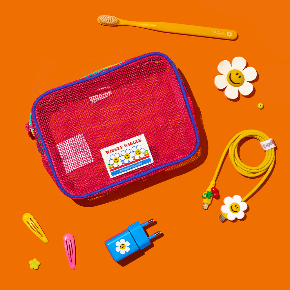 スクエアメッシュポーチ