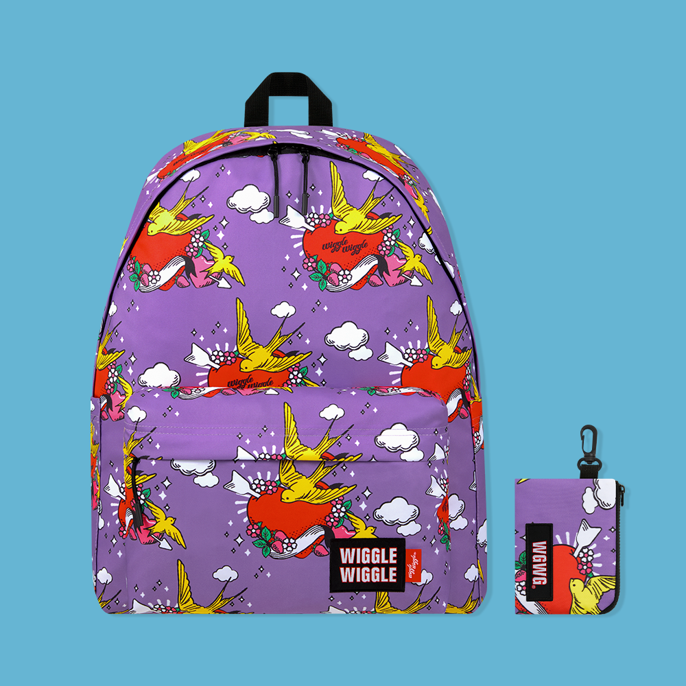 wigglewiggle リュック ウィグルウィグル パープル 紫 バックパック パターンバックパック - Vintage Purple(L)