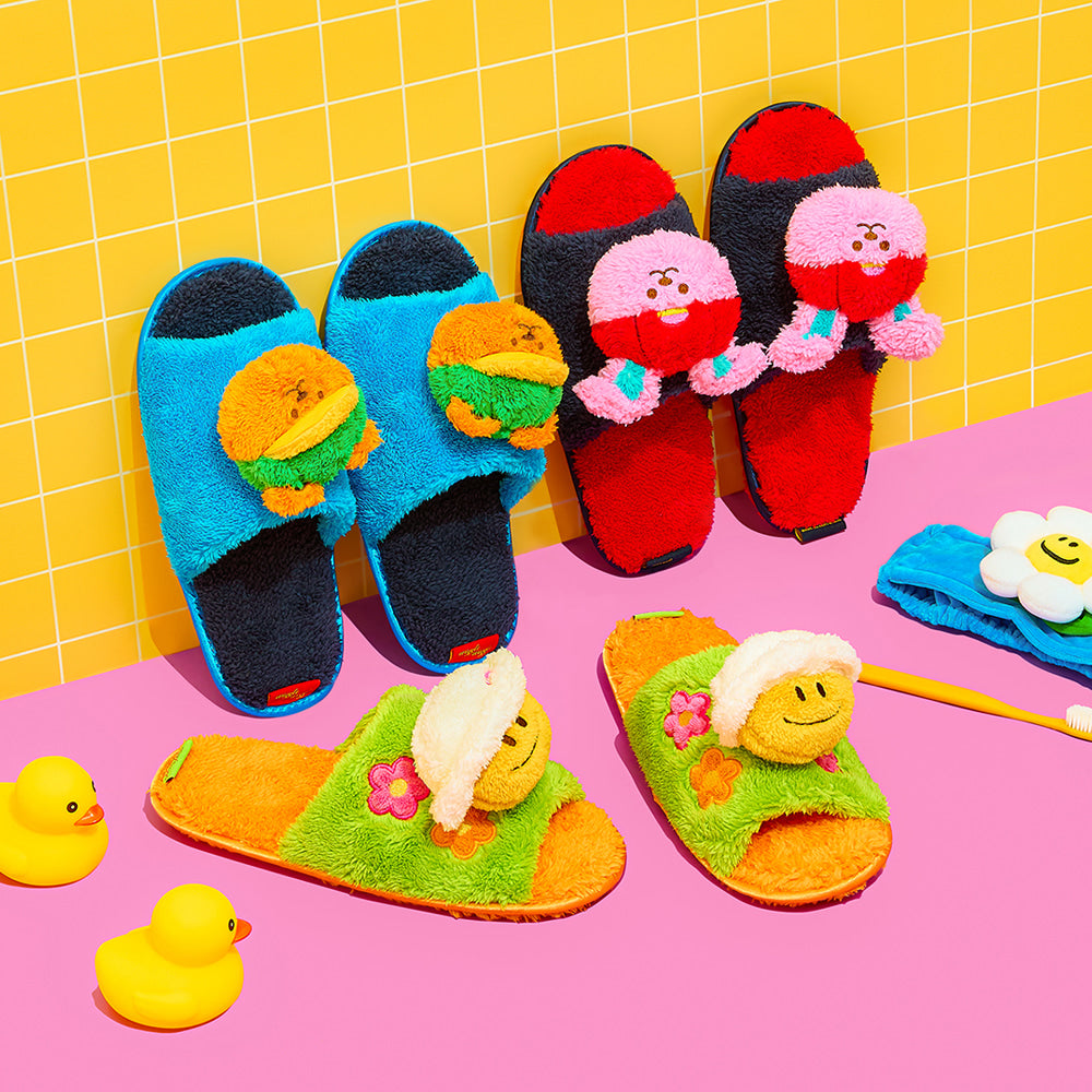 ぬいぐるみ付きスリッパ - Calming Turtle