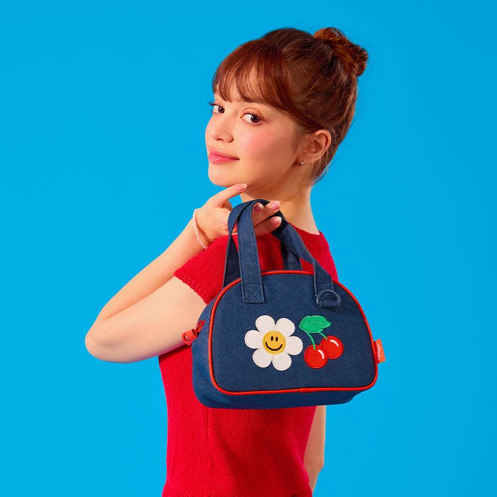 [NEW]ミニデニムバッグ - Cherry & Smile