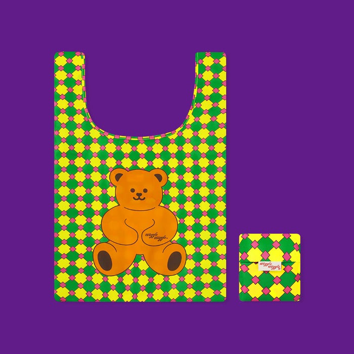 ピクニックバッグ - Retro Checkered Teddy Bear