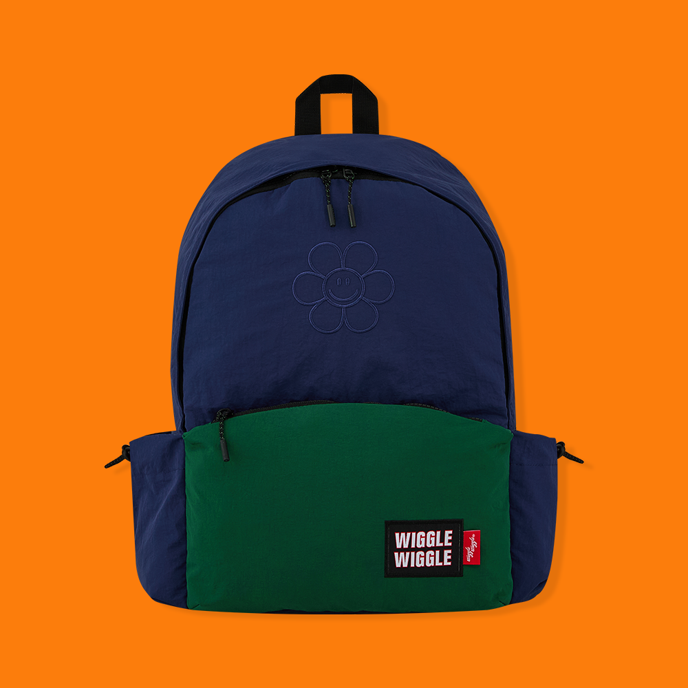 [ノベルティ付]ナイロンバックパック - Blue&Green(M)