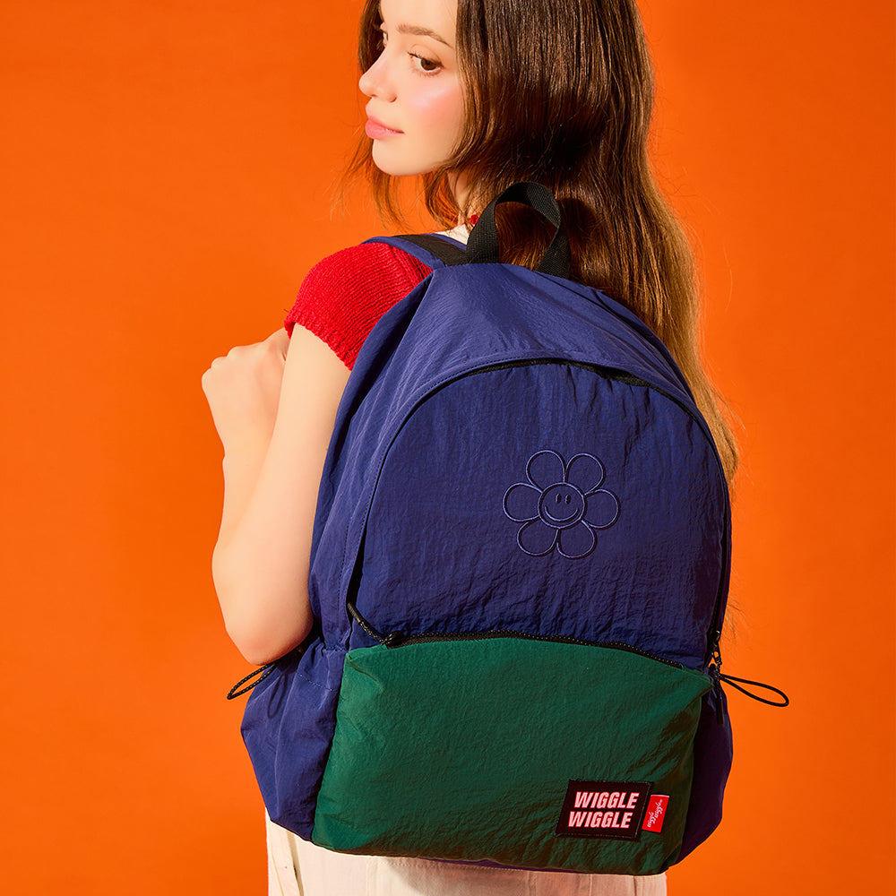 [ノベルティ付]ナイロンバックパック - Blue&Green(M)