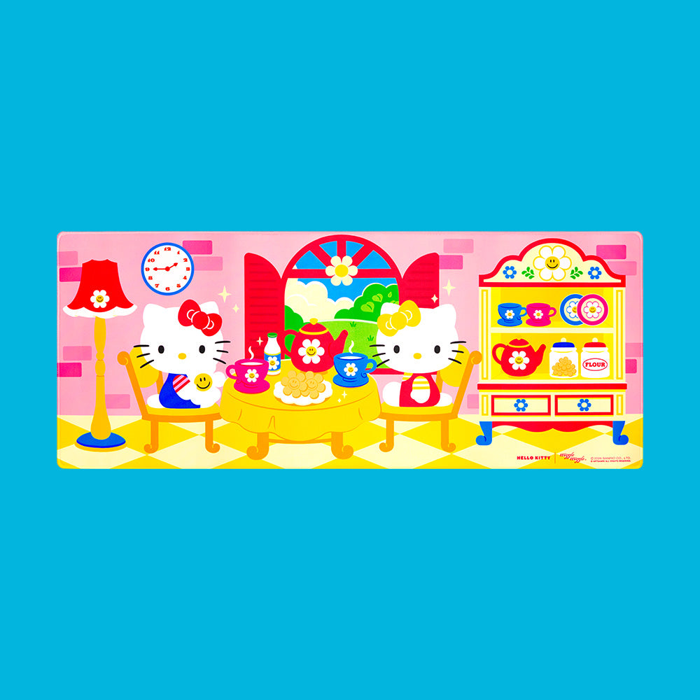 [Hello Kitty X wiggle wiggle]大型デスクマット - Cozy Time