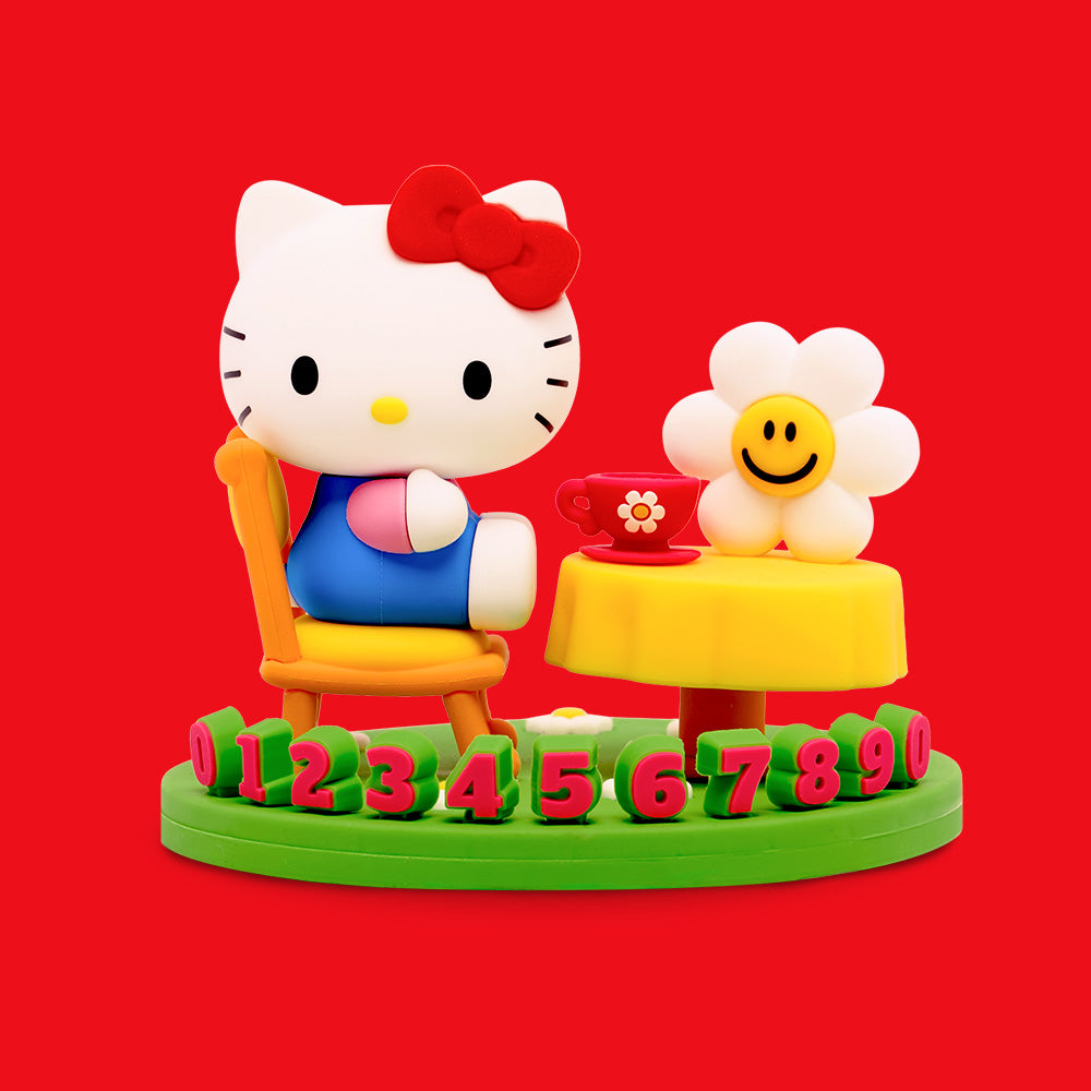 [Hello Kitty & wiggle wiggle]フィギュアナンバープレート - Tea Time In The Garden