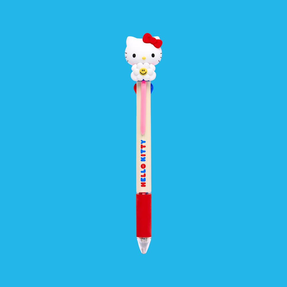 Hello Kitty & wiggle wiggle]マスコット4色ボールペン - Hello Kitty