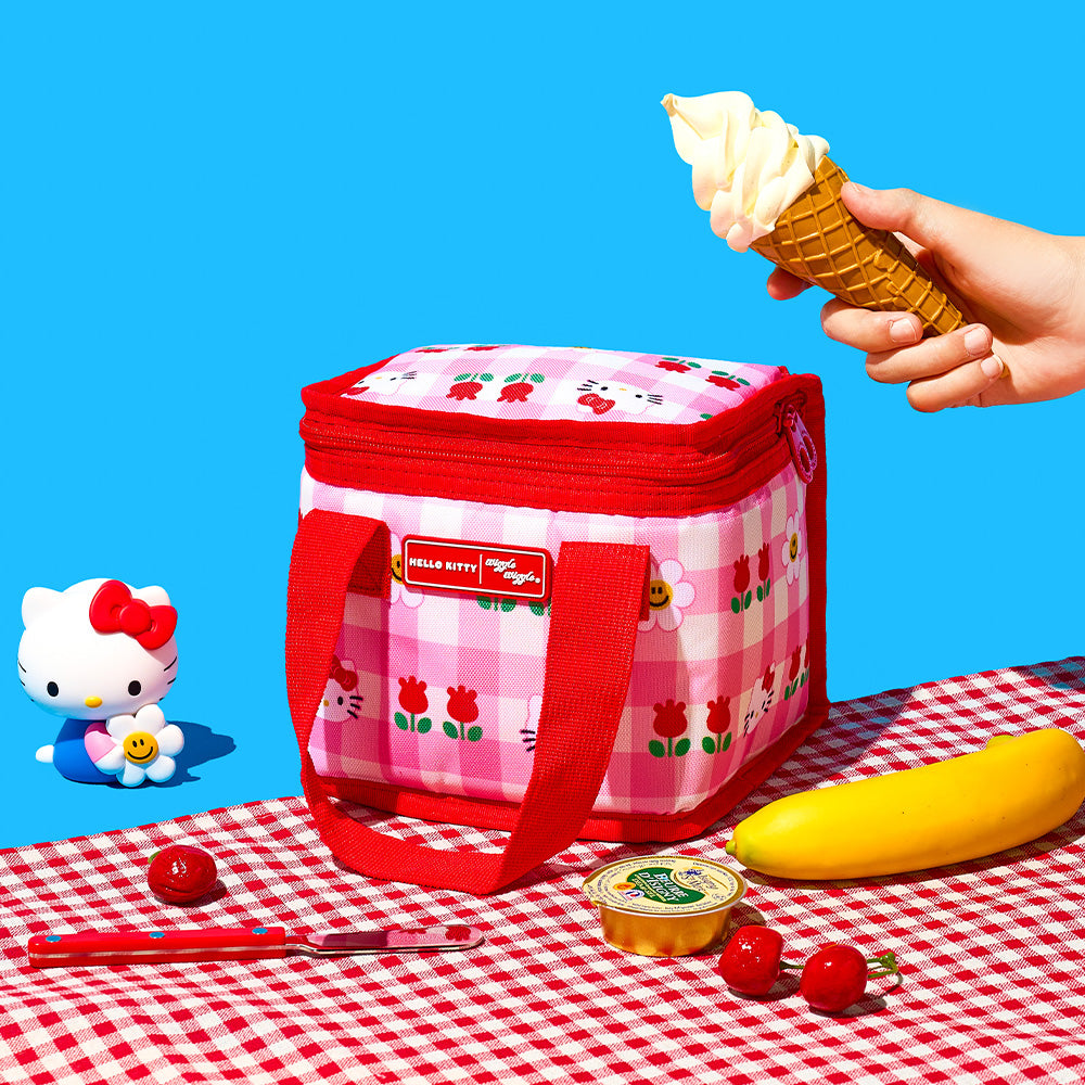 [Hello Kitty & wiggle wiggle]保冷バッグ(S) - Pink Check Garden