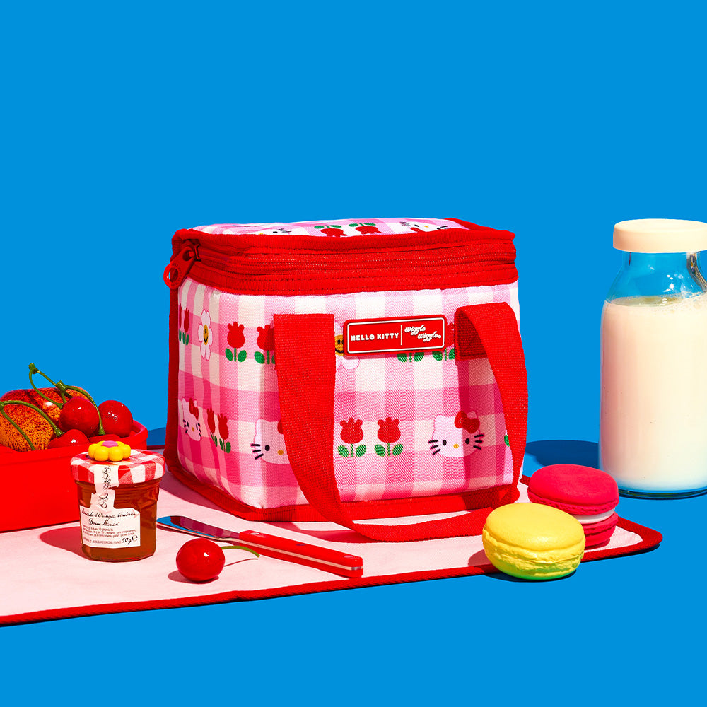 [Hello Kitty & wiggle wiggle]保冷バッグ(S) - Pink Check Garden