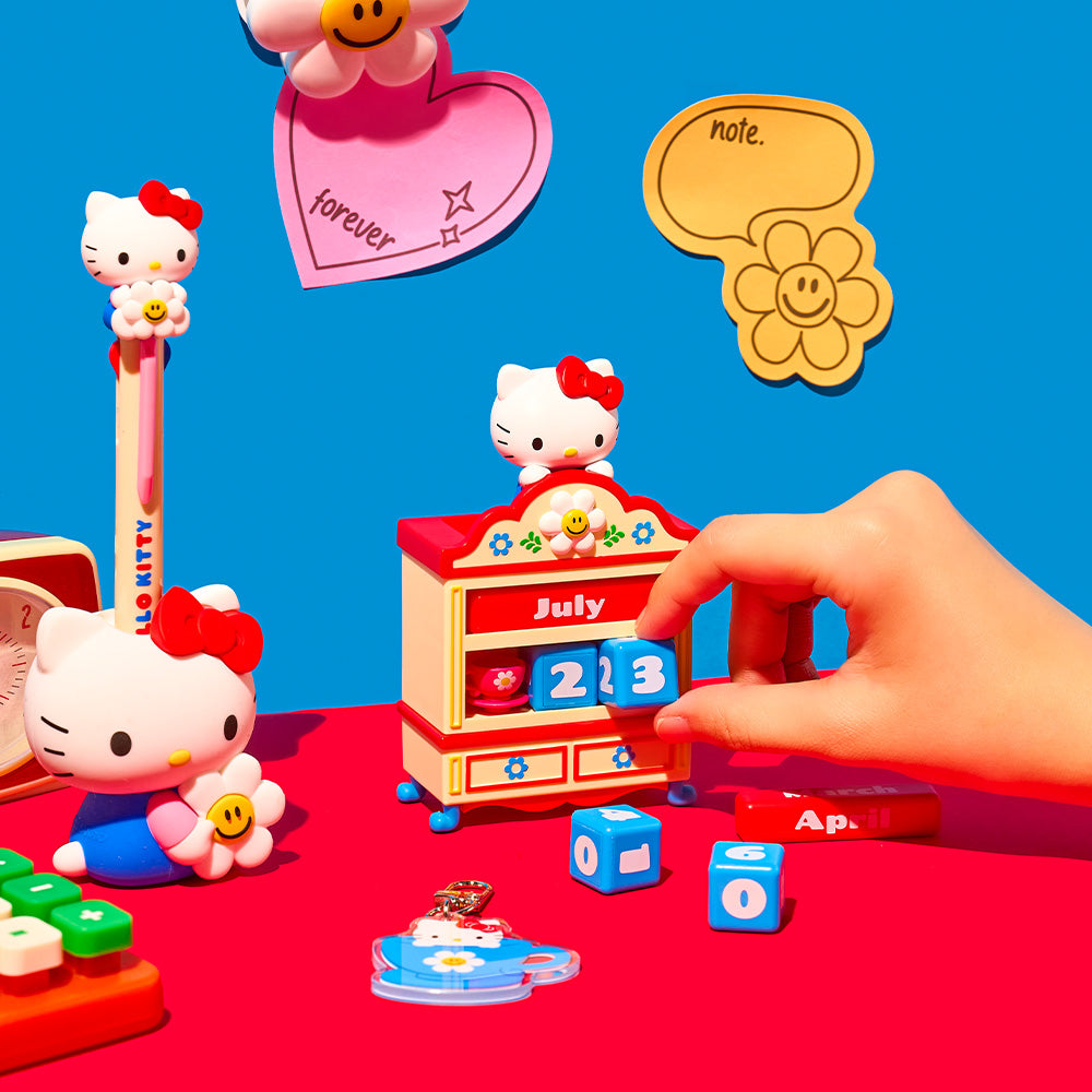 ウィグルウィグル　ハローキティ　デスクオブジェカレンダー Hello Kitty & wiggle wiggle] デスクオブジェカレンダー - Cozy Time