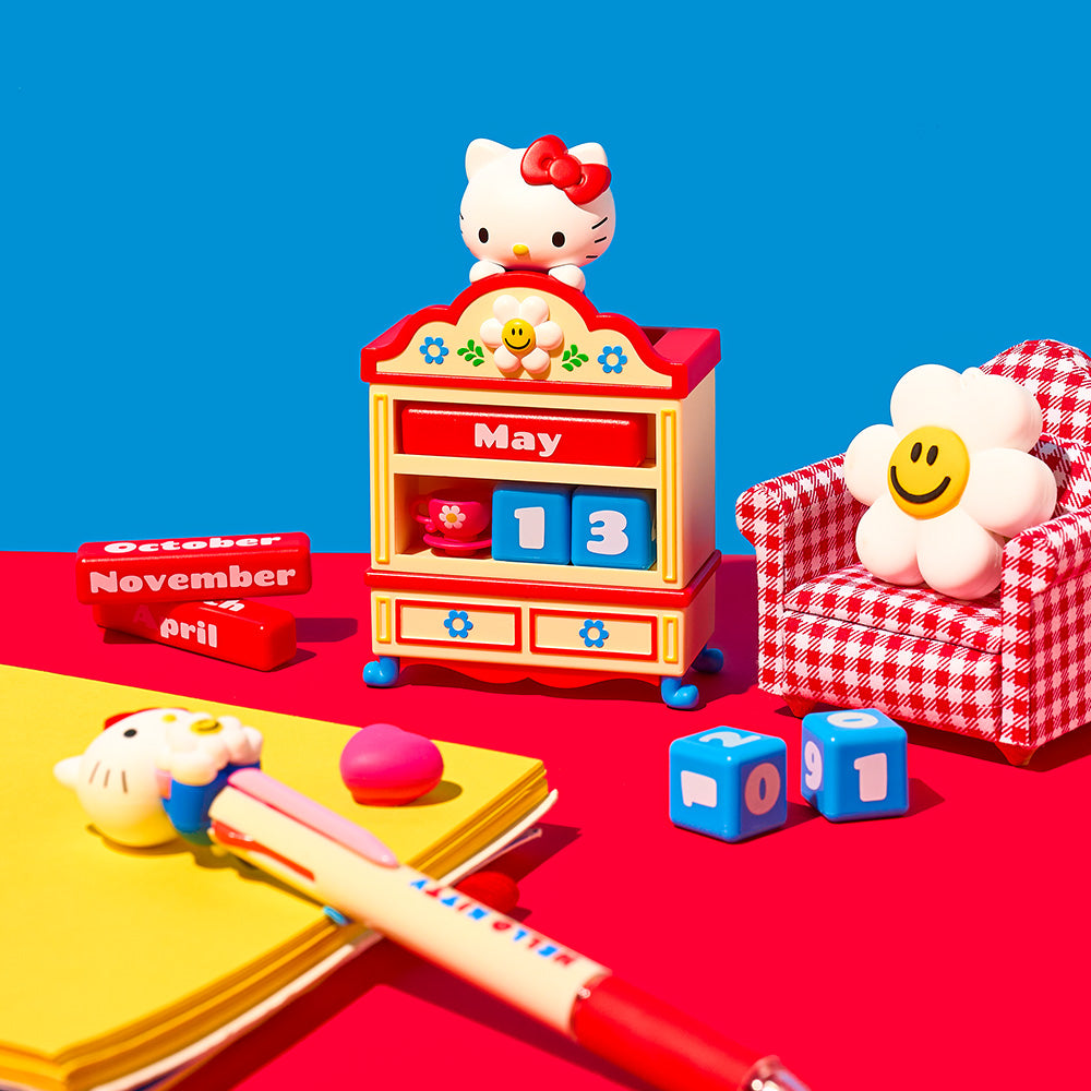 [Hello Kitty & wiggle wiggle] デスクオブジェカレンダー - Cozy Time