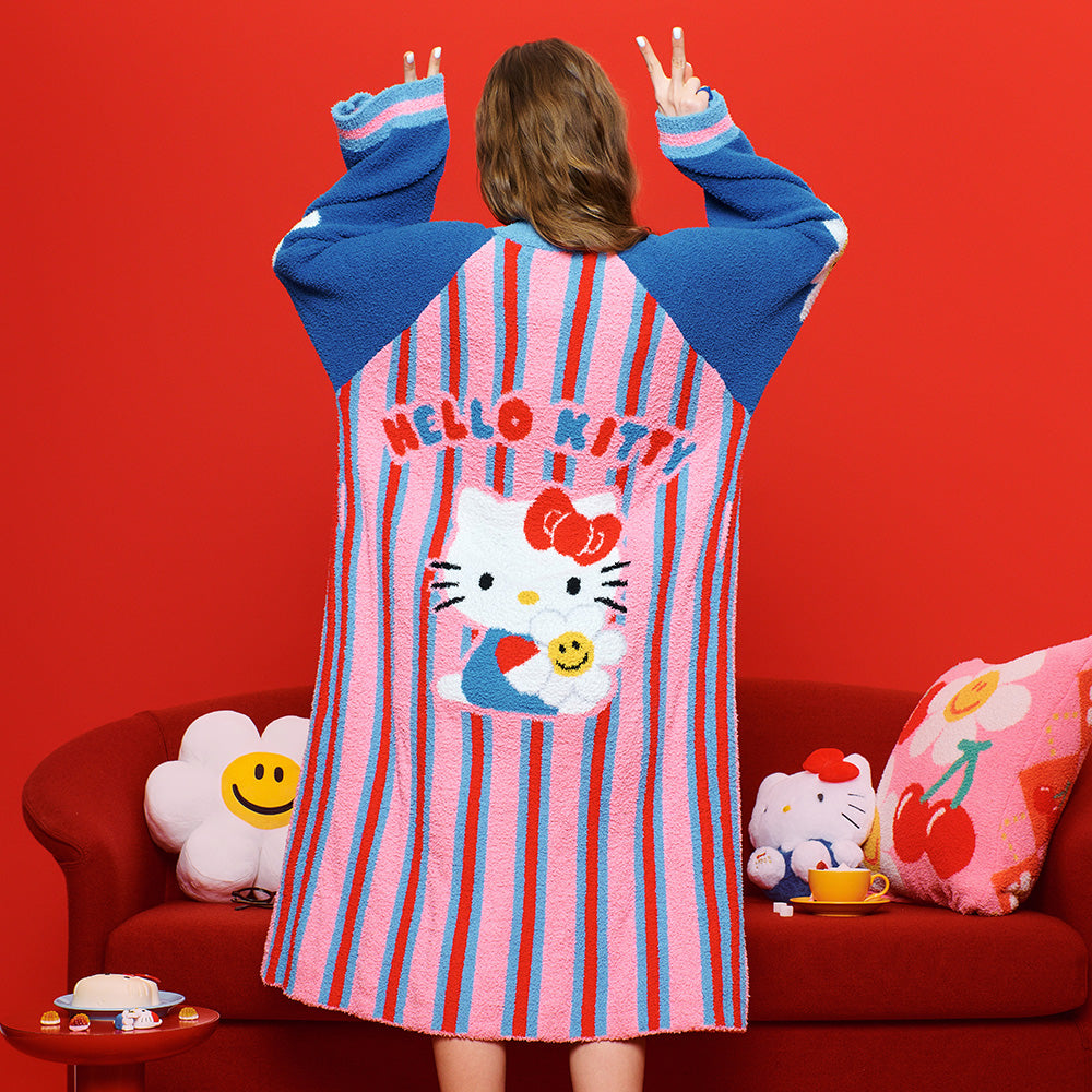 [Hello Kitty ＆ wiggle wiggle]ラウンジローブ - Hello Kitty & Smile We