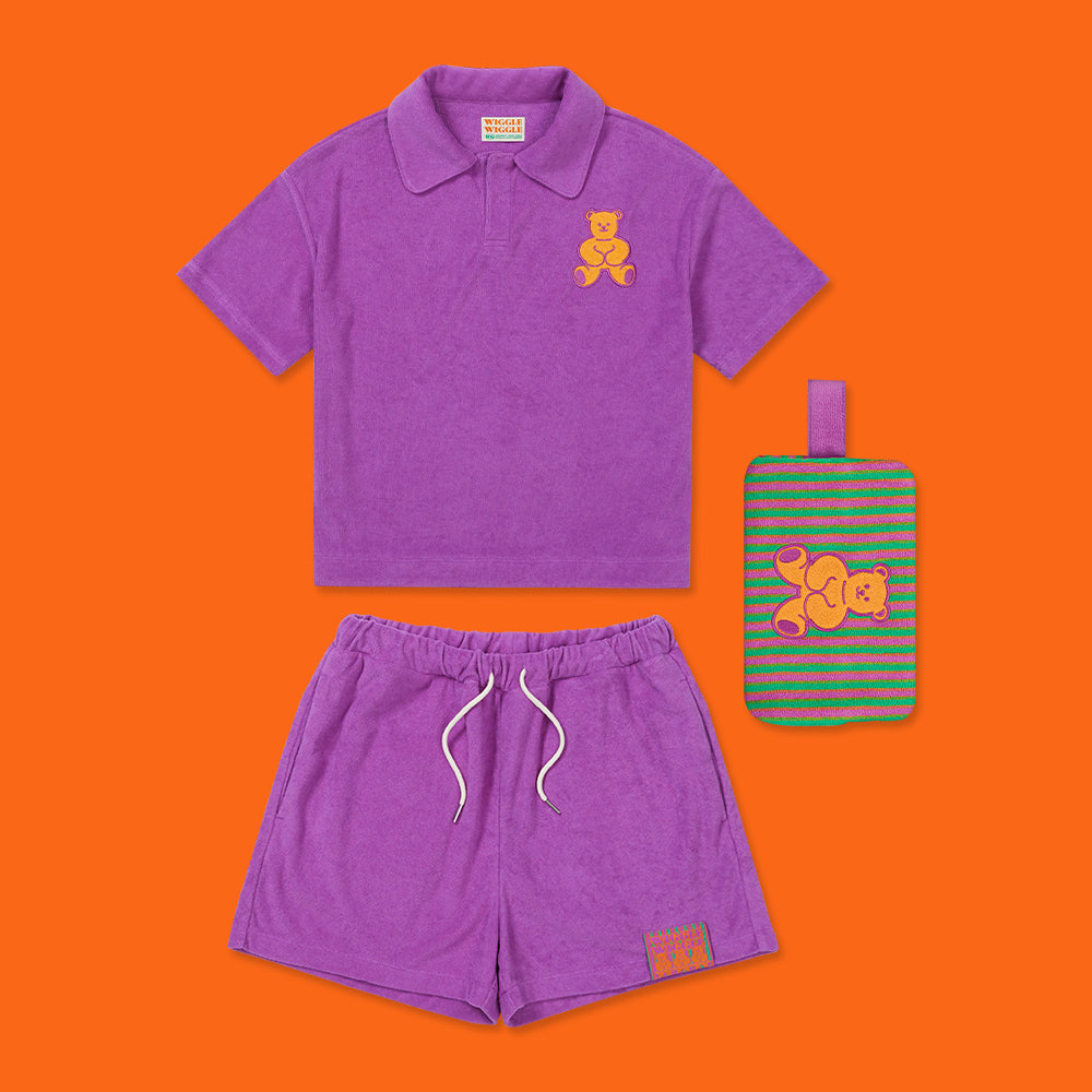 テリーショートパジャマ - Wiggle Bear
