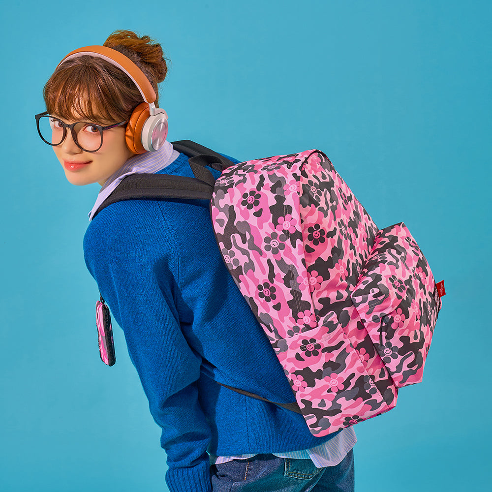 パターンバックパック - Smile We Love Camo Pink(L)