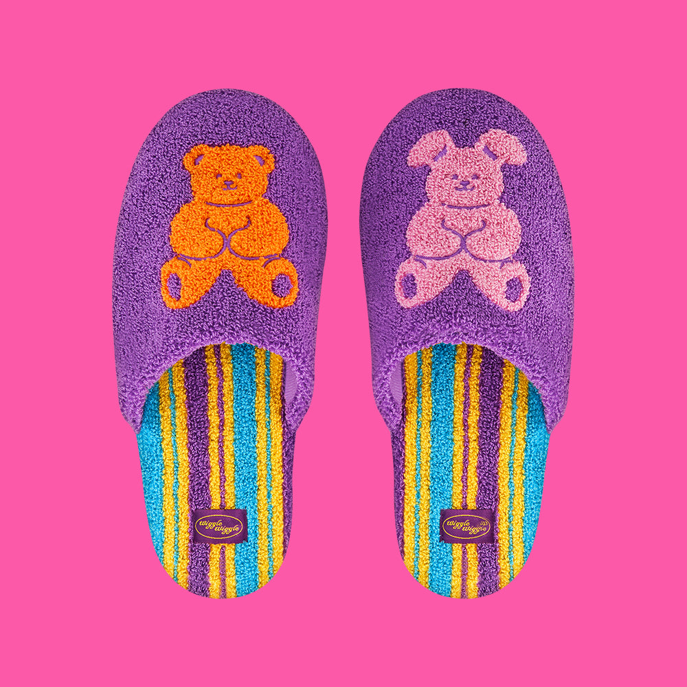 テリーホームスリッパ - Bear & Bunny