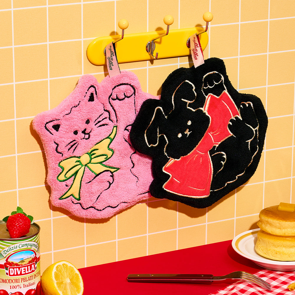 ハンドタオル2Pセット - KItten & Fluffy Rabbit